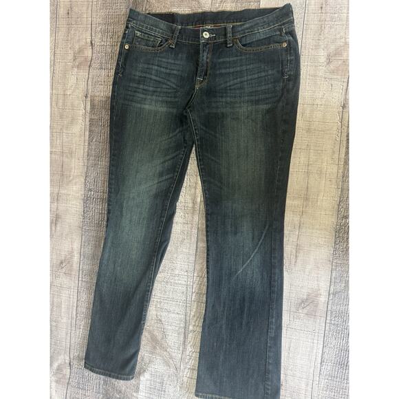 Lucky Brand Womens Zoe Boot Low Rise Jean Pants Flap Pockets Embroidered Size 12 - Picture 1 of 11